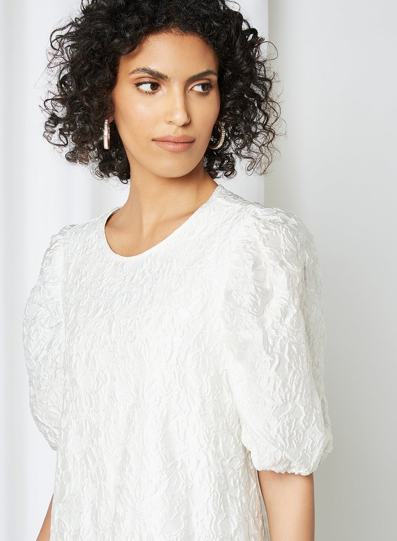 SELECTED FEMME - Wrinkle Effect Dress White - Image 1