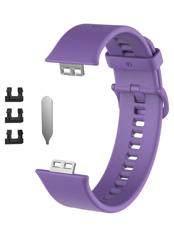 Replacement Silicone Band For Huawei Watch Fit Purple