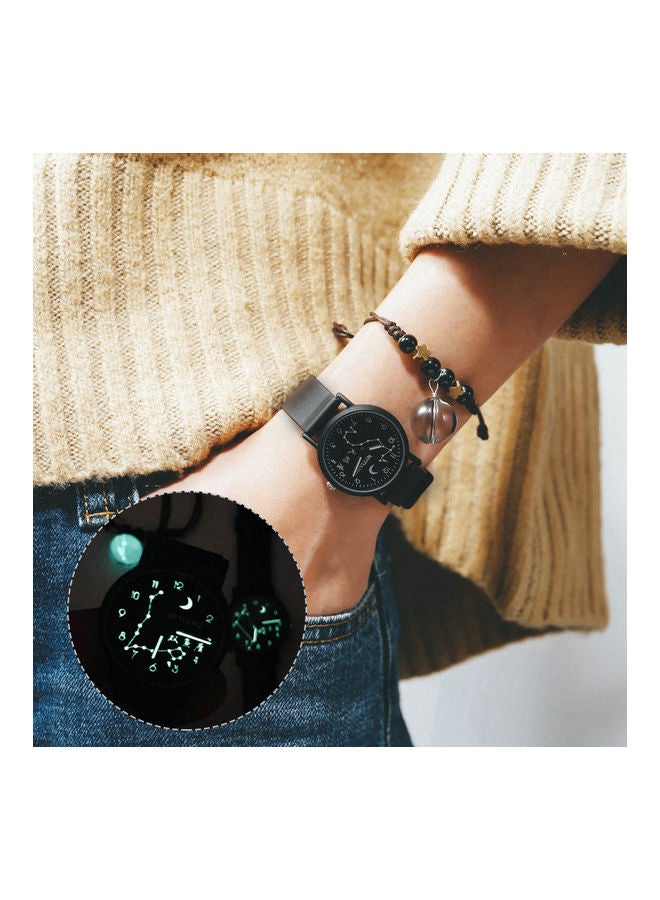 Quartz Designed Wrist Watch Bracelet Black - Image 2