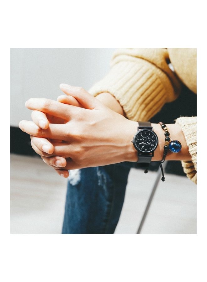 Quartz Designed Wrist Watch Bracelet Black - Image 4