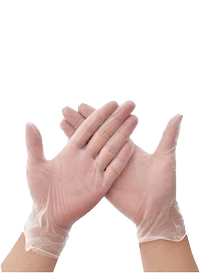 200-Piece Disposable Vinyl Hand Gloves Clear M Clear M - Image 1