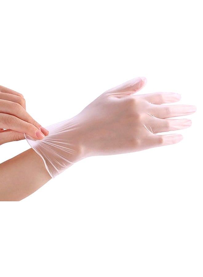 200-Piece Disposable Vinyl Hand Gloves Clear S Clear S - Image 2
