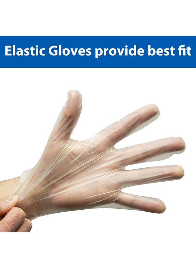 200-Piece Disposable Vinyl Hand Gloves Clear L - Image 2