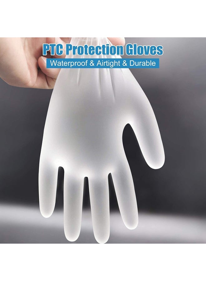 300-Piece Disposable Vinyl Hand Gloves Clear M Clear M - Image 2