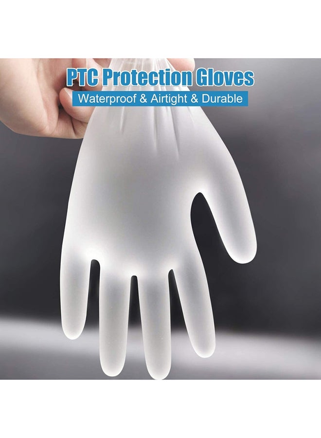 300-Piece Disposable Vinyl Hand Gloves Clear L Clear L - Image 2