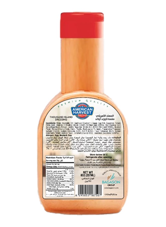 American Harvest Original Rich Thousand Island Salad Dressing Sauce 237ml  - Image 2