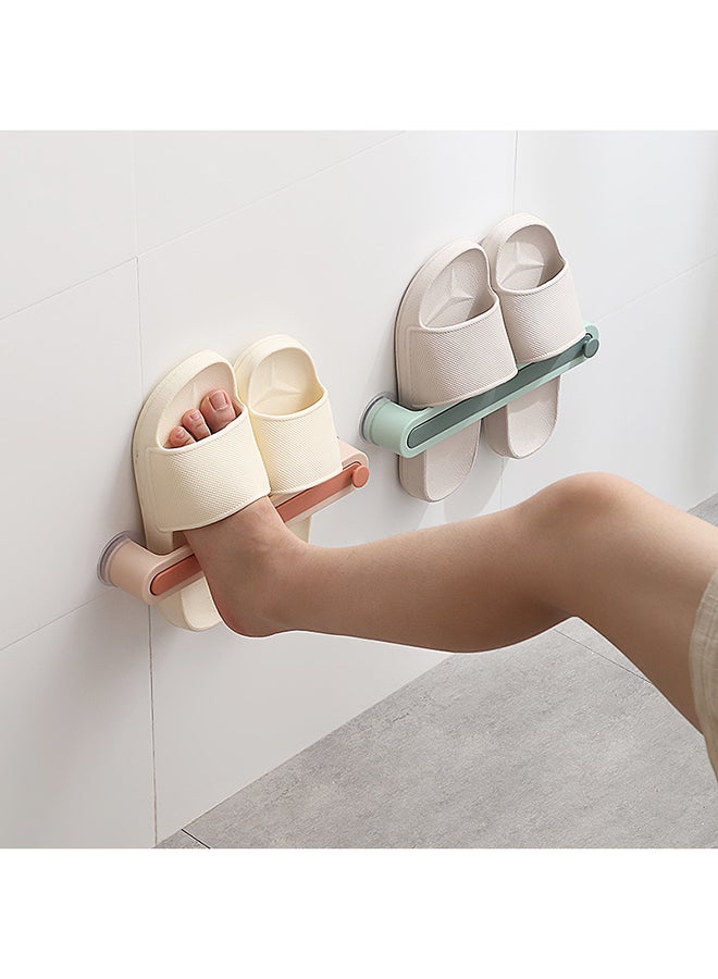 fashionhome Wall Mounted Towel And Shoes Double Layer Plastic Hook Pink 27x4x4.5cm  - Image 5