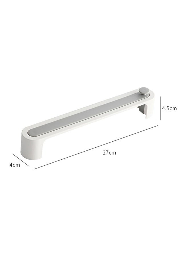 fashionhome Wall Mounted Towel And Shoes Double Layer Plastic Hook White 27x4x4.5cm  - Image 2