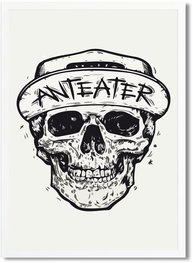 Anteater Zombie Themed Poster Beige/Black 45x30cm  - Image 1
