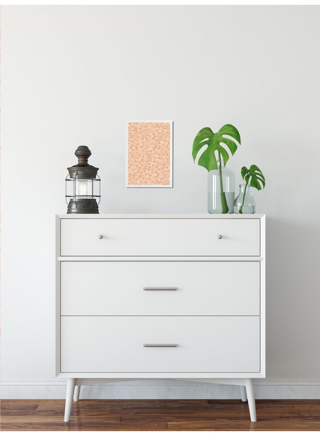 Floral Printed Poster Beige/Orange  - Image 3