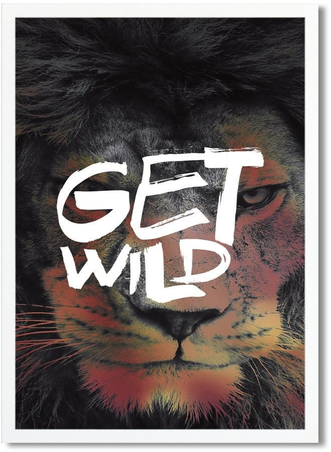 Get Wild Printed Poster Multicolour 30x20cm  - Image 1