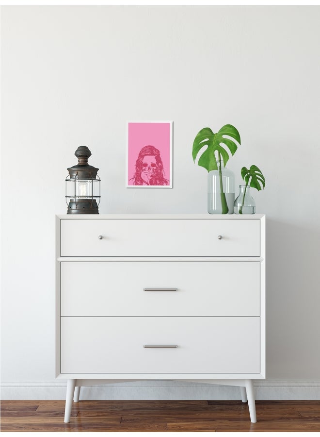 Skull Girl Themed Poster Pink 30x20cm  - Image 2