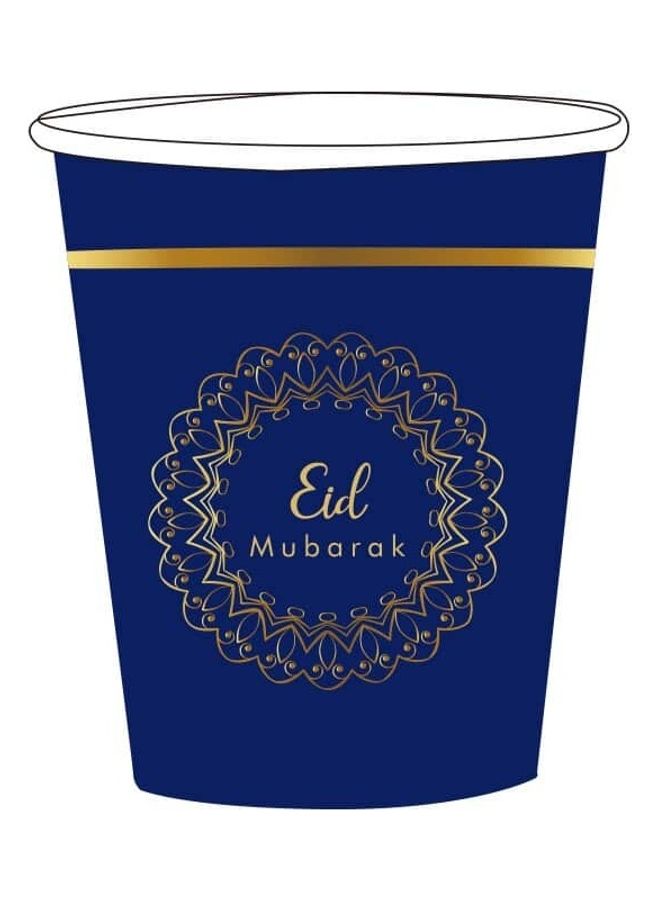 ذا بارتي بوبير - طقم أكواب للحفلات بطبعة عبارة "Eid Mubarak" مكون من 8 قطع - Image 1