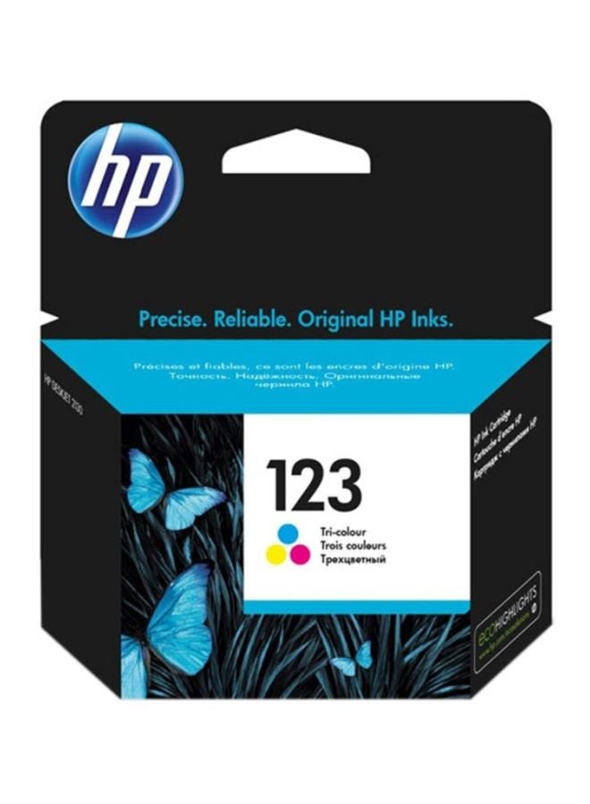 123 Tri Color Printer Ink Cartridge Multicolor