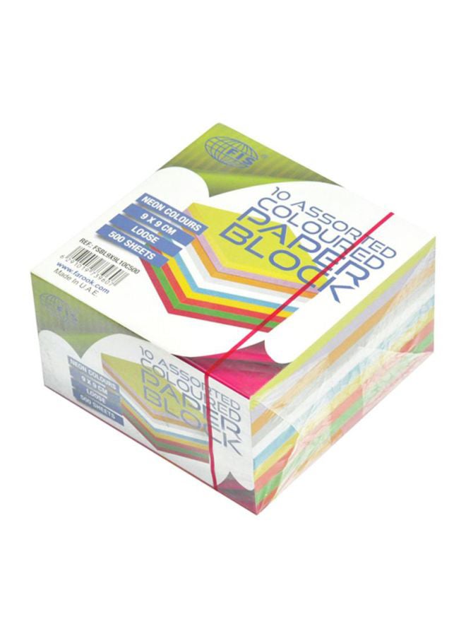 إف اي أس  مجموعة ورق ملون بألوان ساطعة مكونة من 500 ورقة