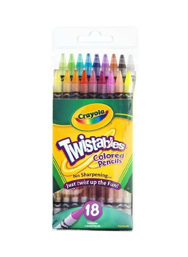 كرايولا طقم أقلام تلوين قابلة للف مكون من 18 قطعة أحمر / أزرق / أخضر - Image 1