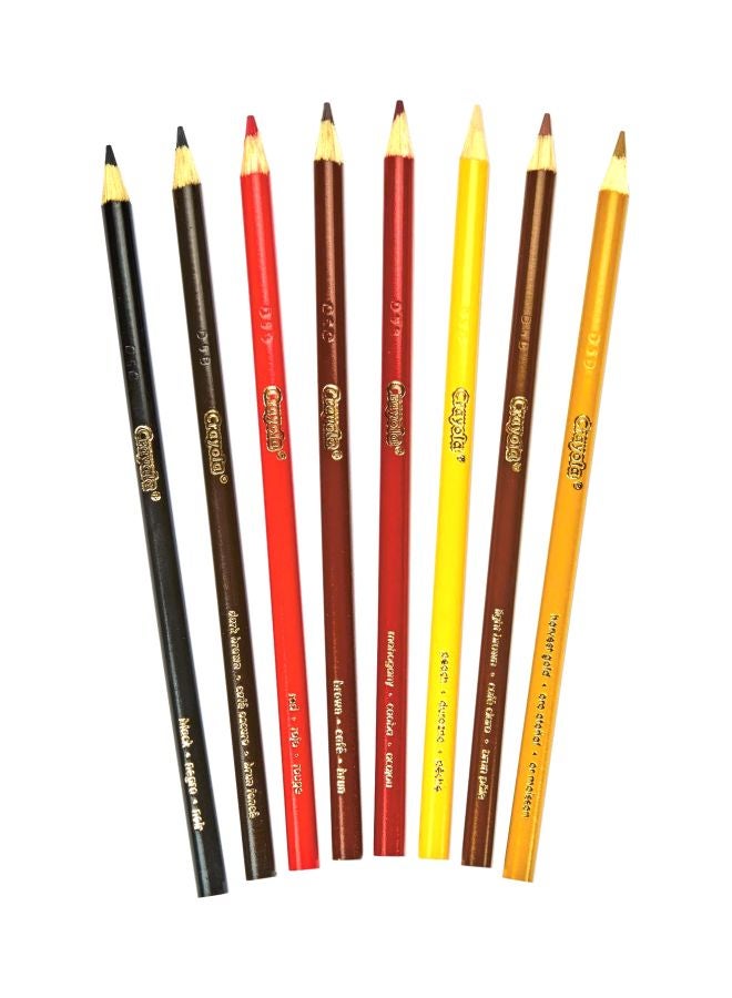 كرايولا أقلام مالتي كالتشرال خشبية للتلوين مقاس 3.3 مم بني/زهري/أزرق - Image 1