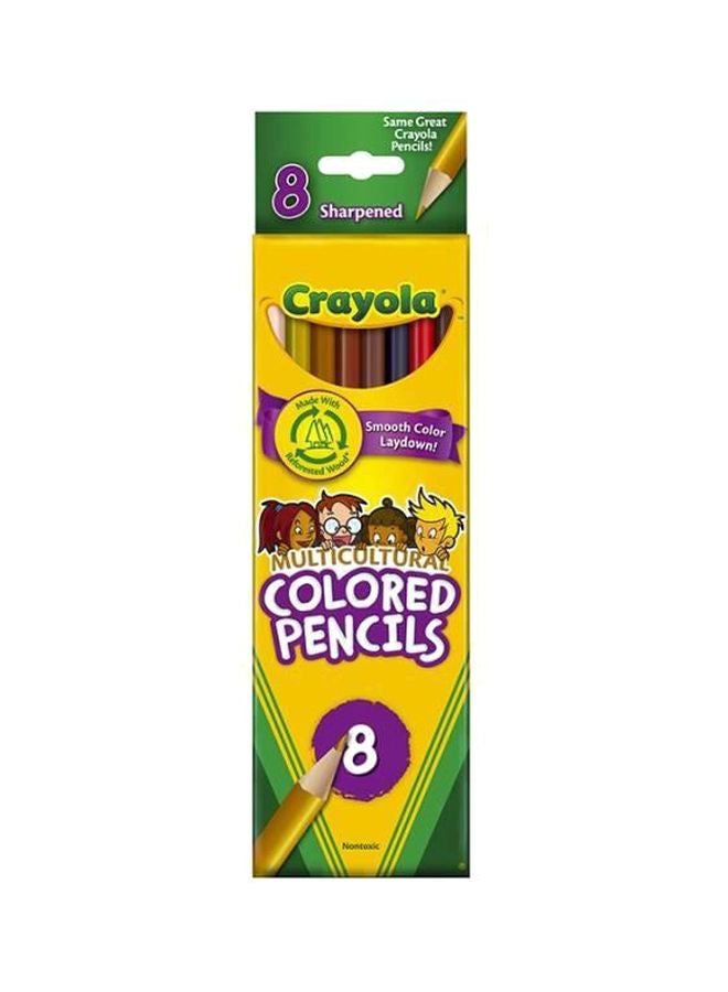 كرايولا أقلام مالتي كالتشرال خشبية للتلوين مقاس 3.3 مم بني/زهري/أزرق - Image 2