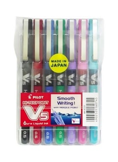 PILOT 7 Piece Hi-Techpoint V5 Pens Set Multicolour 