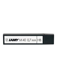 LAMY Pack Of 12 M40 HB Mechanical Pencil Lead Black 