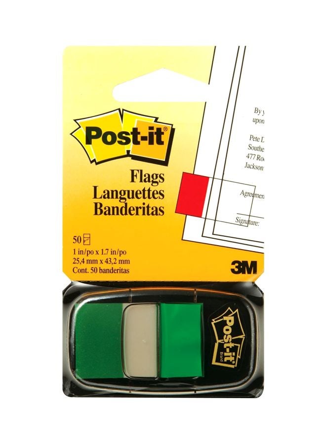 3M 50-Piece Post It Flag Set With Dispenser Green - Image 2