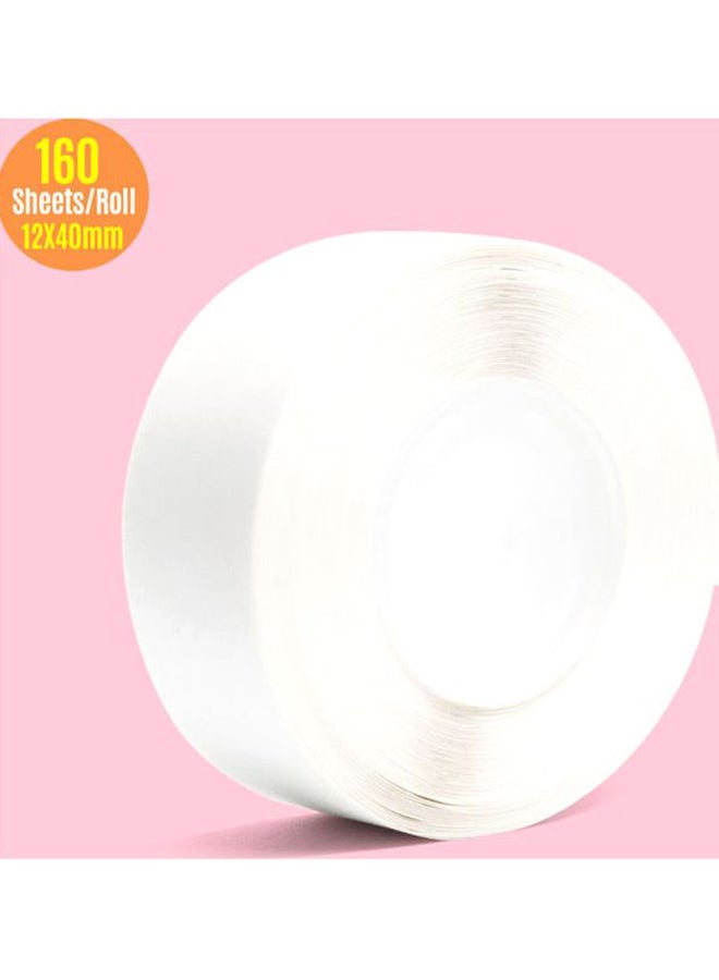 Aibecy - Self-Adhesive Thermal Print Label Paper Roll White - Image 1
