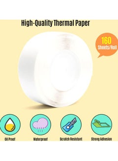 Aibecy Self-Adhesive Thermal Print Label Paper Roll White  - Image 3