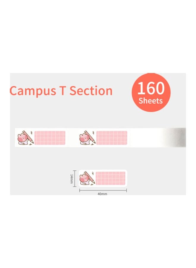 Aibecy - 160 Sheets Colourful Label Paper Self-Adhesive Roll Multicolour - Image 1