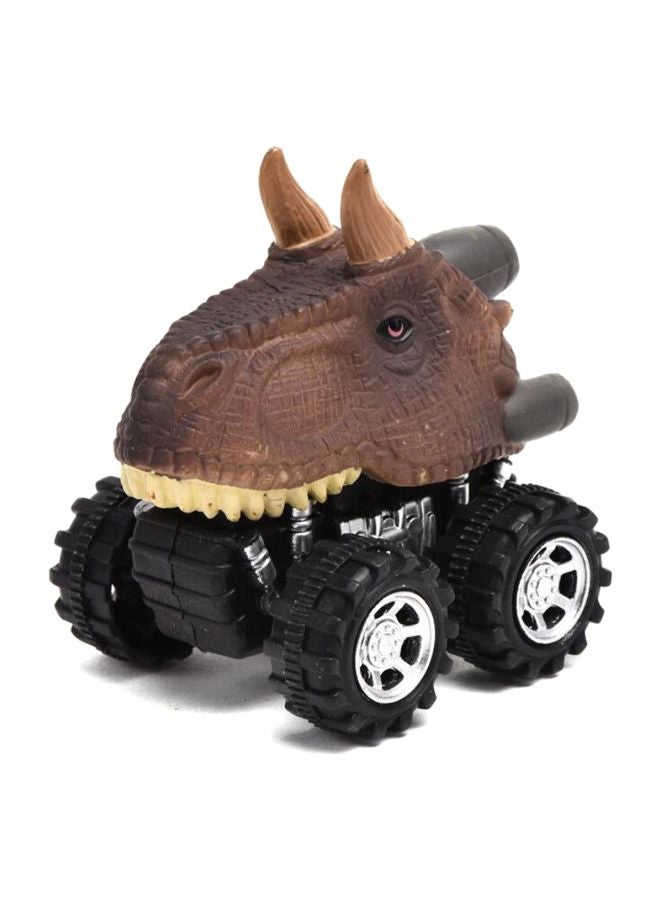 Beauenty 5-Piece Pull Back Dino Cars Toy Set Multicolour - Image 3