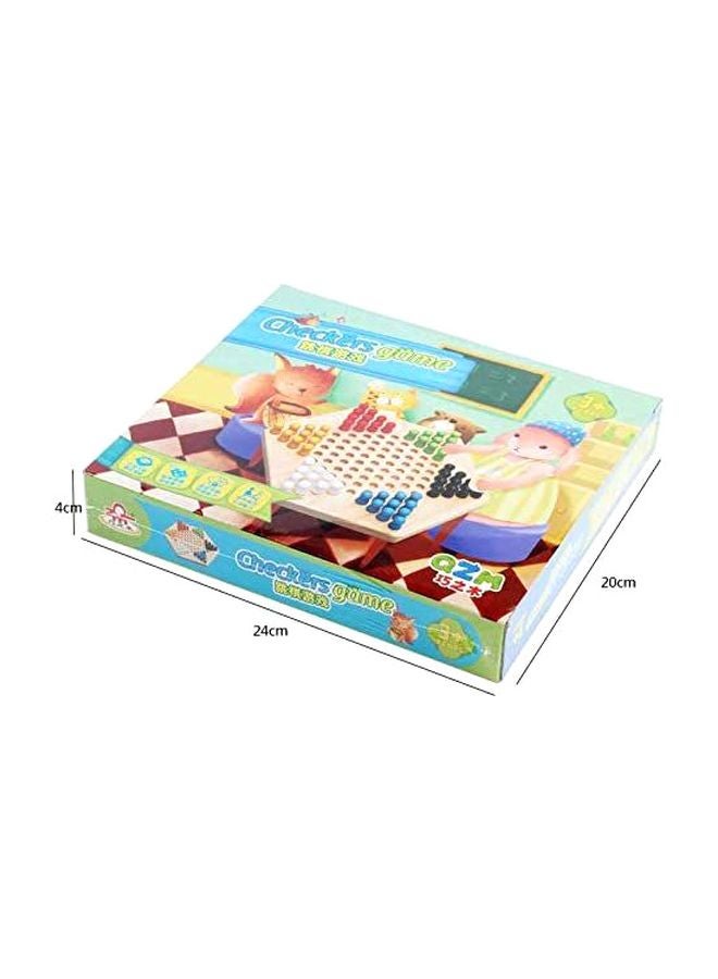 Beauenty Chinese Board Game Wooden Hexagon Checkers Educational Desk  - Image 5