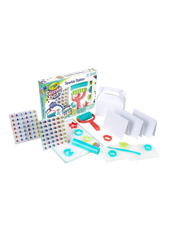 Crayola 84-Piece Sparkle Station Glitter Dots Plastic Non-Toxic Craft Kit  - Image 1