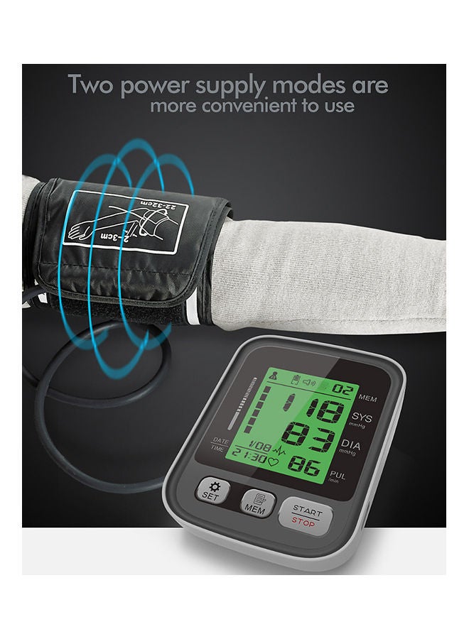 Upper Arm Blood Pressure Monitor With LCD Display