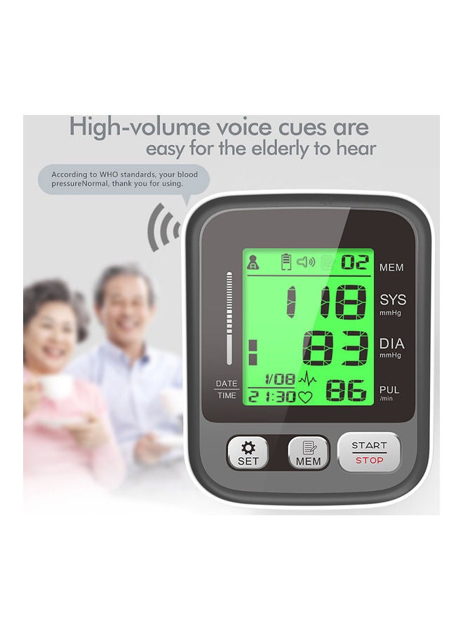 Upper Arm Blood Pressure Monitor With LCD Display