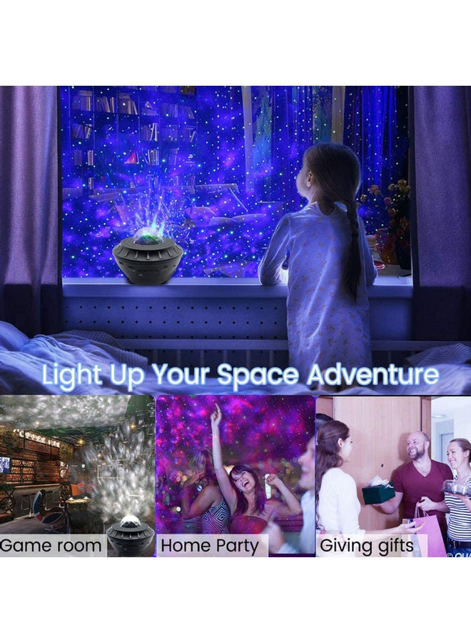 Generic LED Star Projection Lamp With Music Starry 17 x 13.4 x 17cm Black  - Image 4