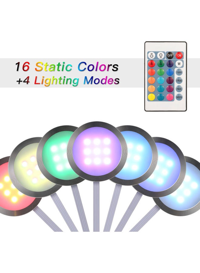 طقم مصابيح LED توضع أسفل الخزانة بتصميم رفيع ومستدير مكون من 8 قطع أبيض 31x5x11Ø³Ù†ØªÙŠÙ…ØªØ± - Image 3