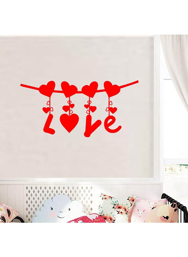 Decorative Love Letter Wall Sticker Red 60x90cm