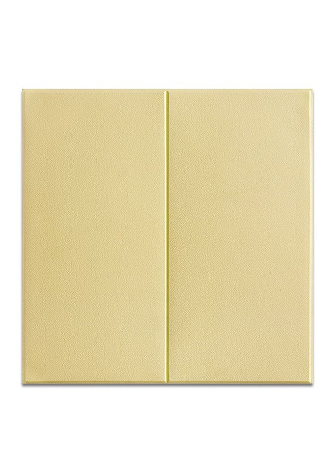 Solid Color Self-Adhesion Waterproof Wall Sticker Beige 60 x 90cm 