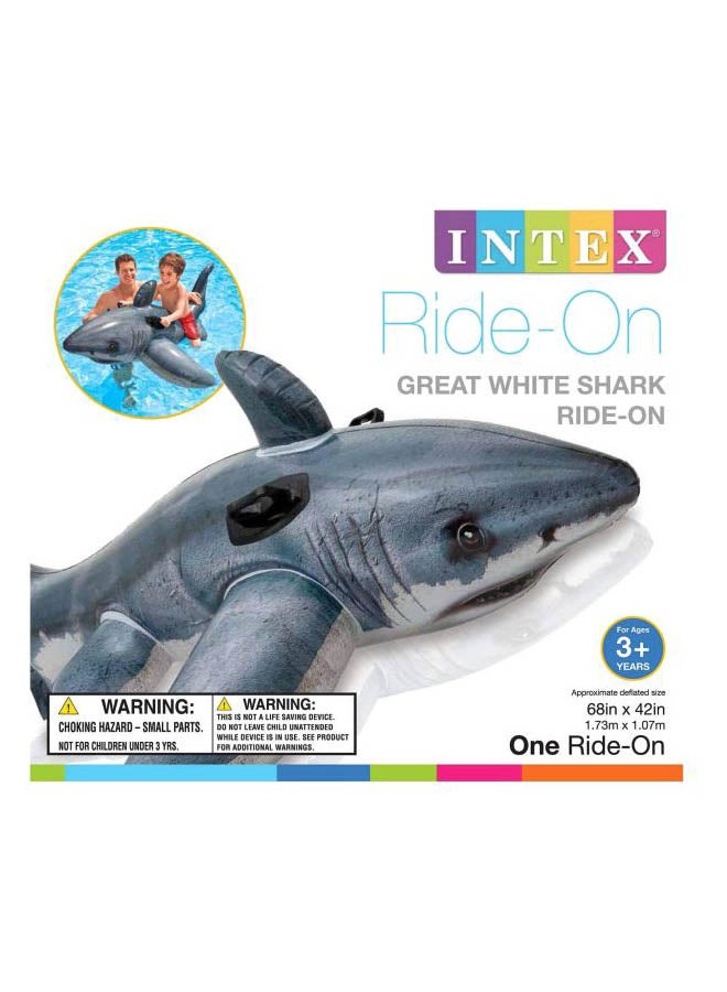 INTEX Shark Ride-On Pool Float 68 x 42cm - Image 2