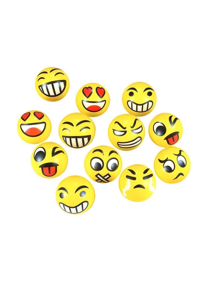 Beauenty 12-Piece Jumbo Emoji Face Soft Stress Toy 10.16cm - Image 1