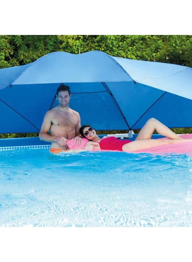 INTEX Durable And Easy To Assemble Canopy Shade Design Frame Swimming Pool Cover With Fiberglass Ribs 18inch