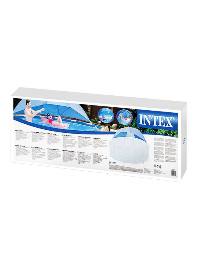 INTEX Durable And Easy To Assemble Canopy Shade Design Frame Swimming Pool Cover With Fiberglass Ribs 18inch - Image 2