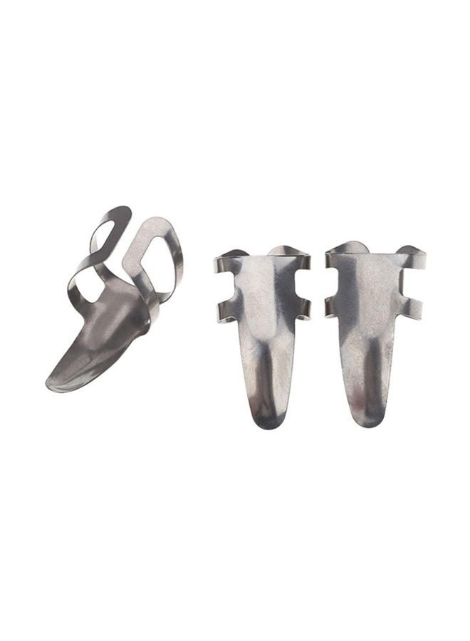 ammoon 3-Piece Stainless Steel Finger Guitar Picks Plectrums  - Image 1