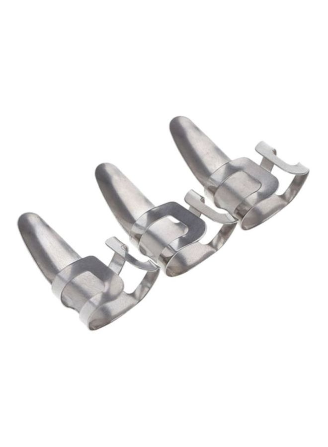 ammoon 3-Piece Stainless Steel Finger Guitar Picks Plectrums  - Image 2