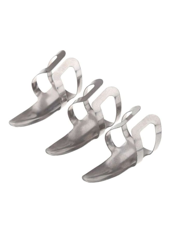 ammoon 3-Piece Stainless Steel Finger Guitar Picks Plectrums  - Image 4