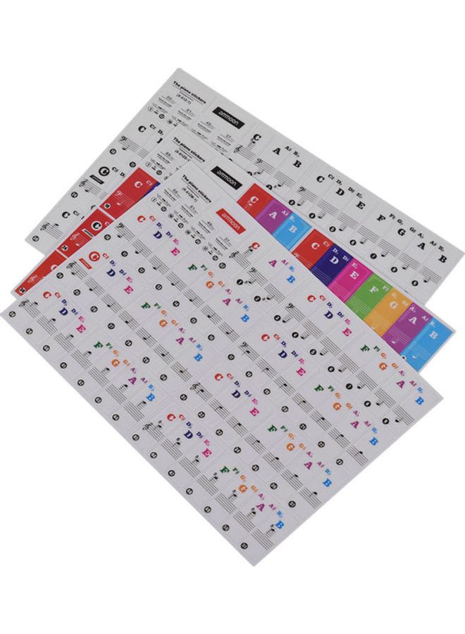 أمون ملصقات ملونة لمفاتيح البيانو - Image 4