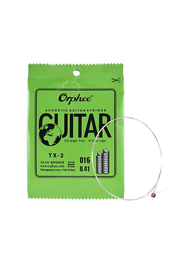 10-Piece TX-2 Single String Replacement For Acoustic Folk Guitar Set