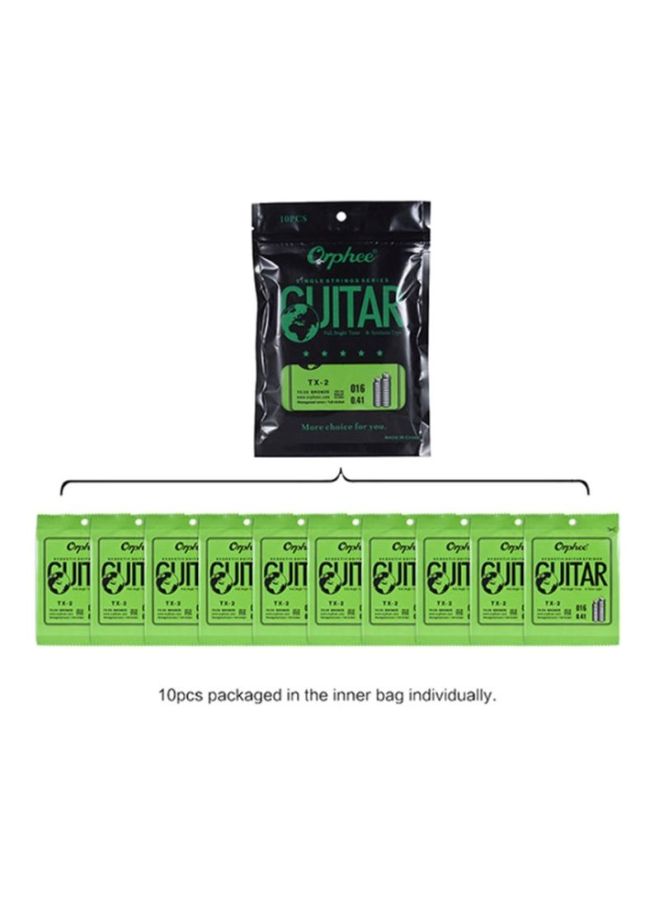 10-Piece TX-2 Single String Replacement For Acoustic Folk Guitar Set