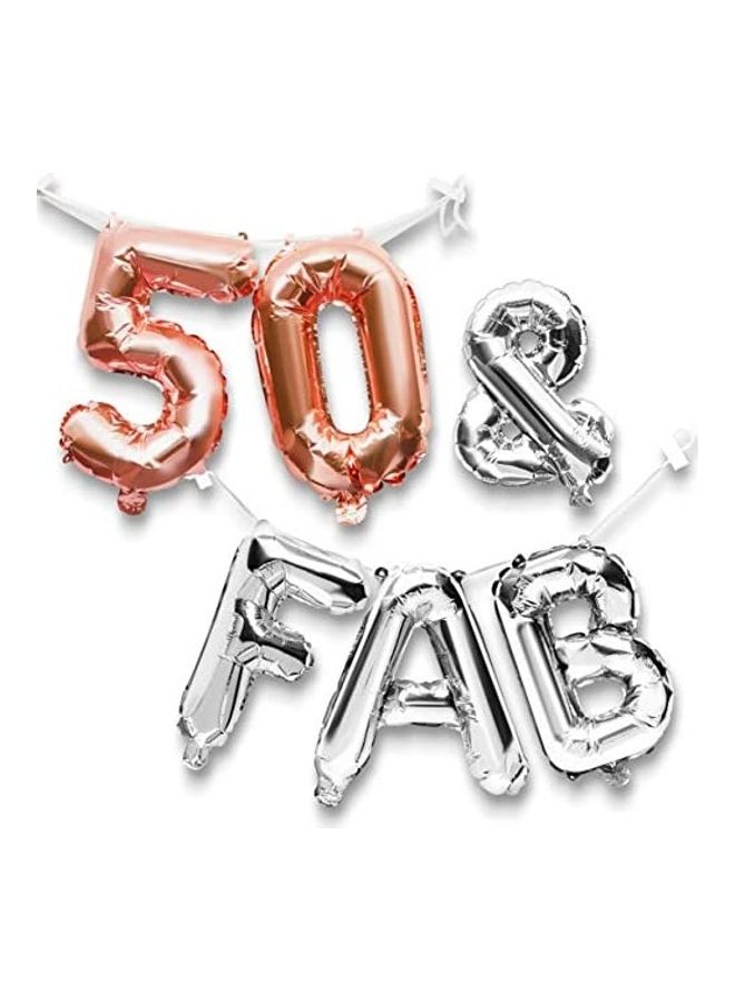 بالونات بطبعة عبارة 50 And Fab"