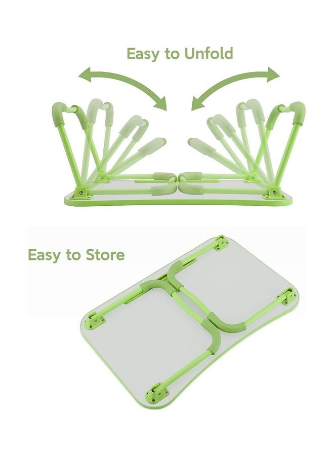 Portable Folding Laptop Table With iPad And Cup Holder Green - Image 4