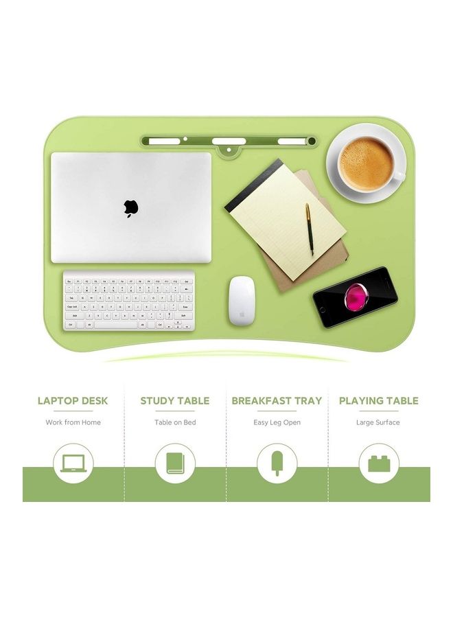 Portable Folding Laptop Table With iPad And Cup Holder Green - Image 5